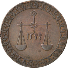 ZANZIBAR, Pysa, 1882, KM #1, AU(50-53), Copper, 6.28