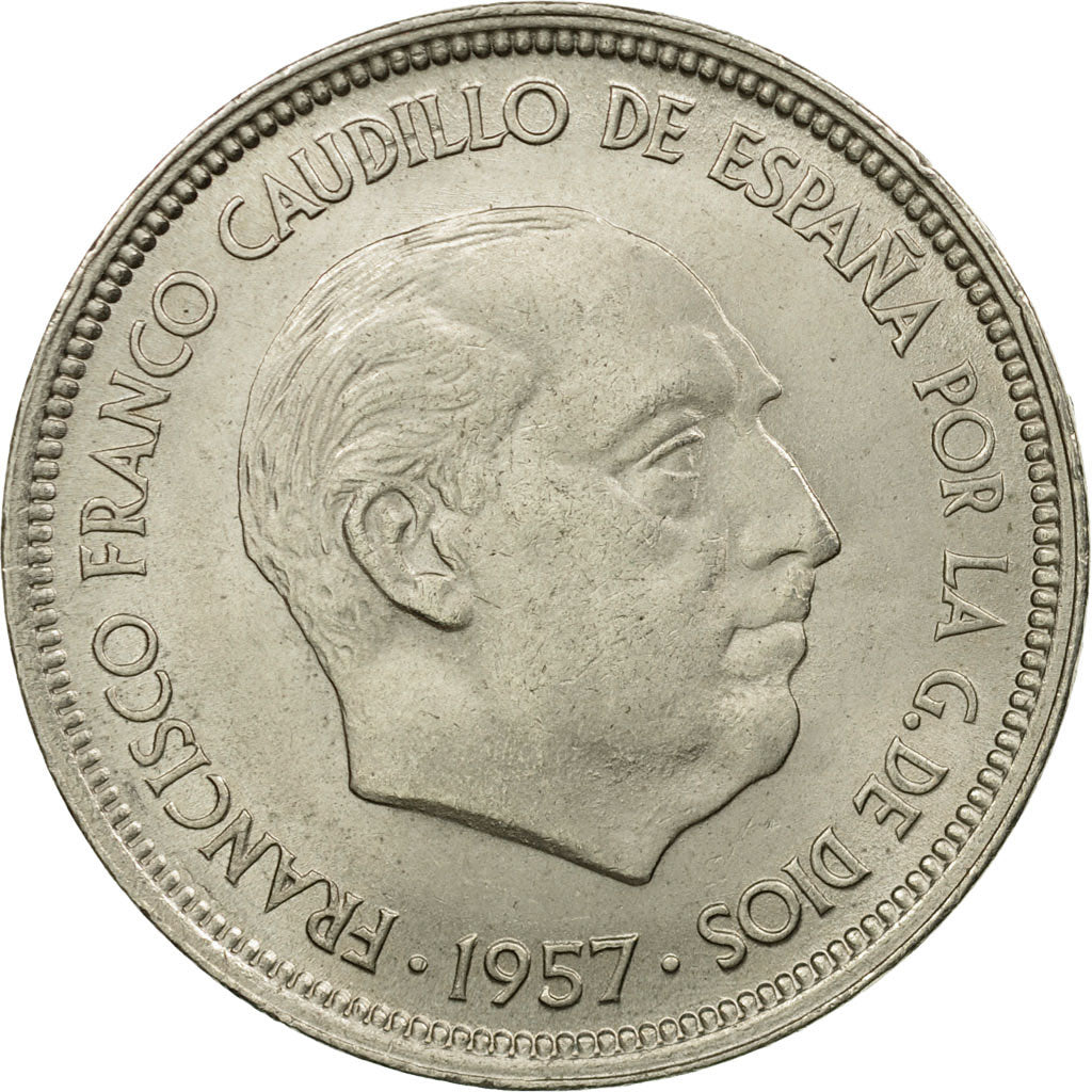 Monnaie, Espagne, Caudillo and regent, 50 Pesetas, 1958, SUP, Copper-nickel