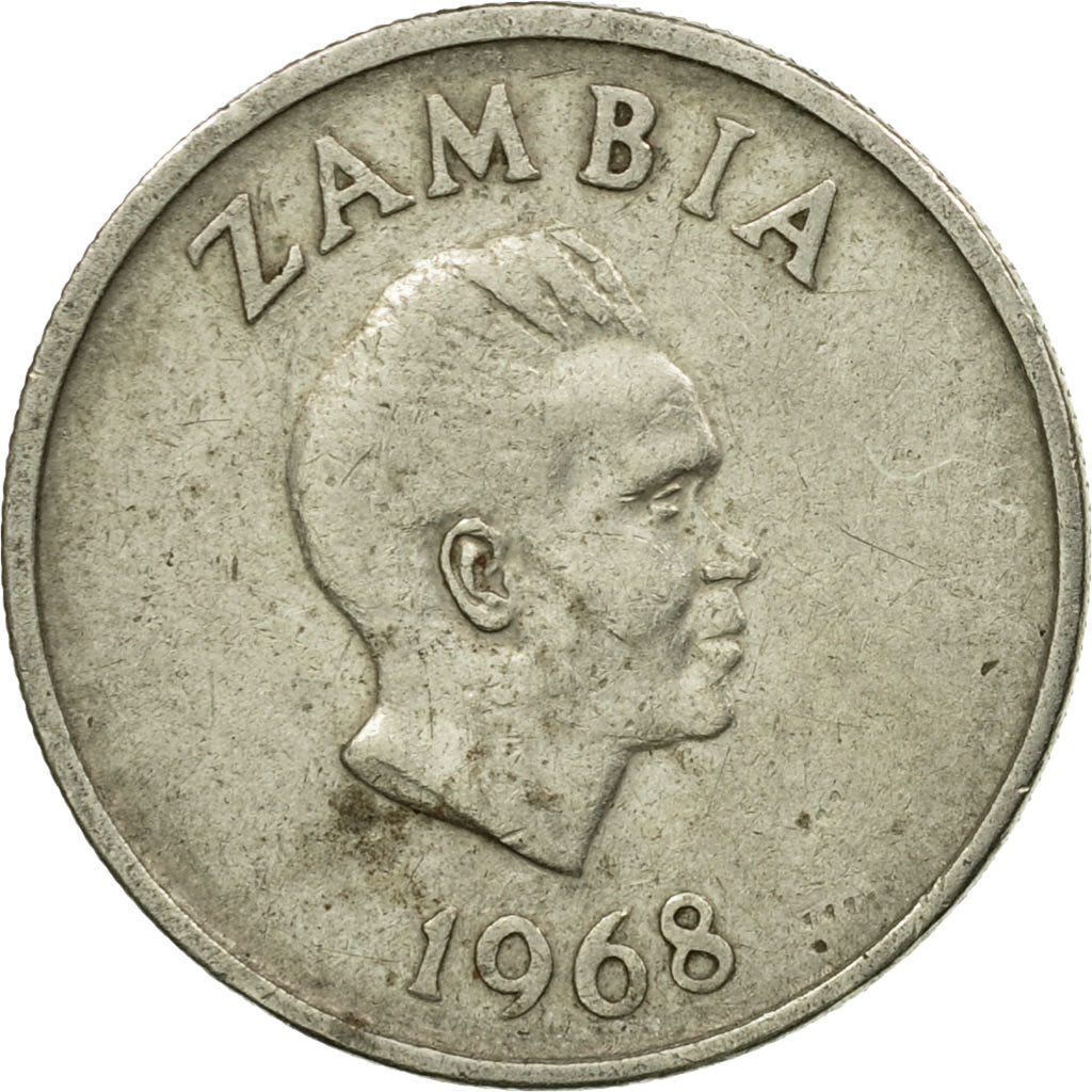 Coin, Zambia, 5 Ngwee, 1968, British Royal Mint, EF(40-45), Copper-nickel, KM:11
