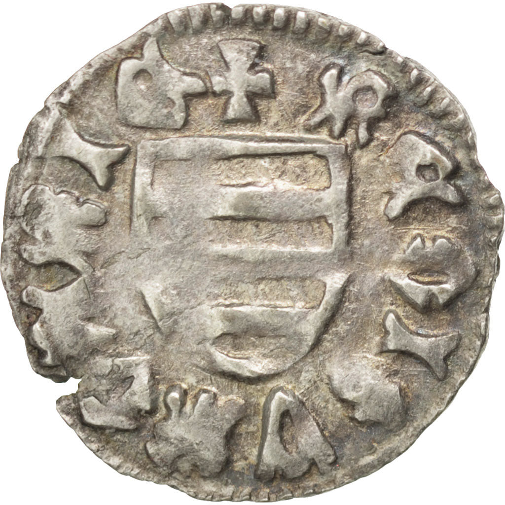 Moneda, Hungría, Denarius, 1455, MBC, Plata