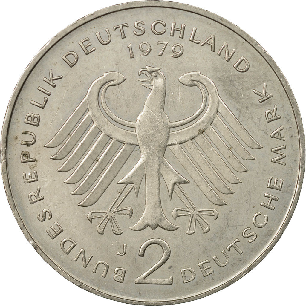 Coin, GERMANY - FEDERAL REPUBLIC, 2 Mark, 1979, Hambourg, EF(40-45)