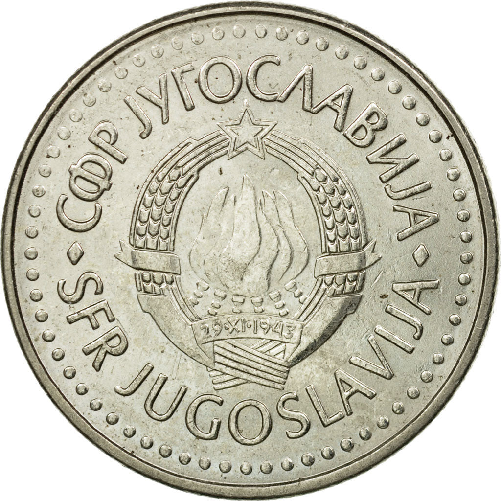 Coin, Yugoslavia, 50 Dinara, 1986, EF(40-45), Copper-Nickel-Zinc, KM:113