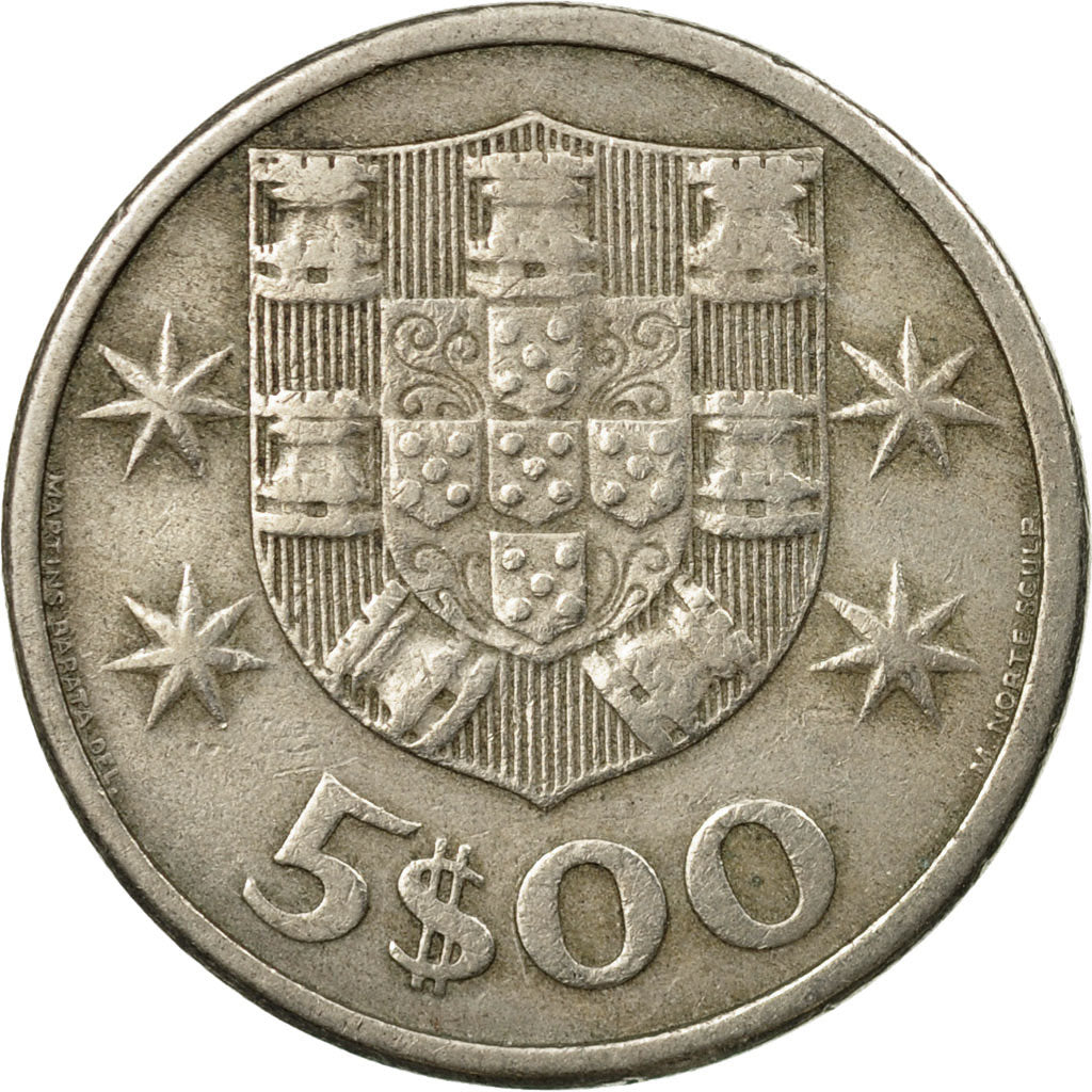 Monnaie, Portugal, 5 Escudos, 1963, TTB, Copper-nickel, KM:591