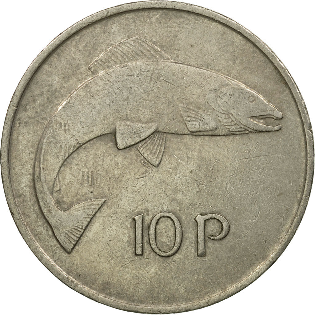 Coin, IRELAND REPUBLIC, 10 Pence, 1974, EF(40-45), Copper-nickel, KM:23