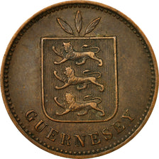 Coin, Guernsey, 4 Doubles, 1911, Heaton, Birmingham, VF(30-35), Bronze, KM:5