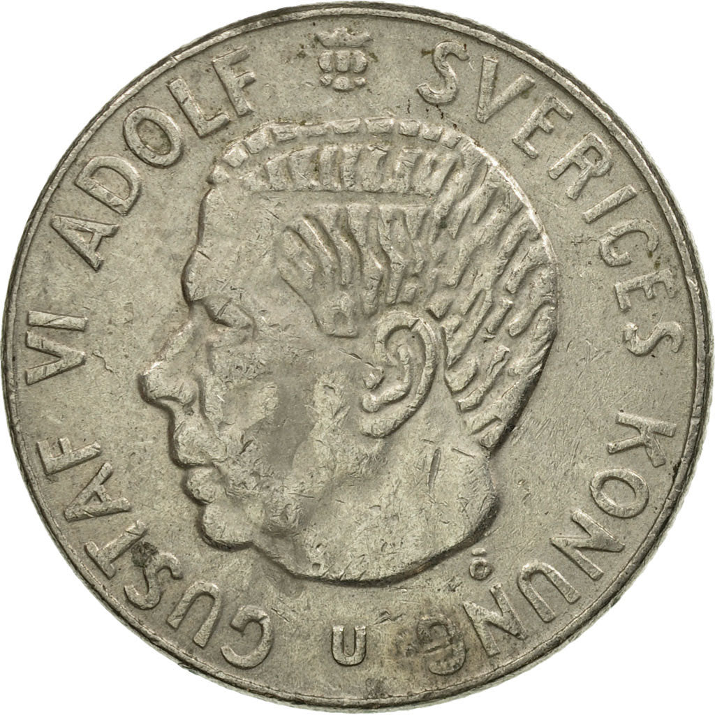 Coin, Sweden, Gustaf VI, Krona, 1970, EF(40-45), Copper-Nickel Clad Copper