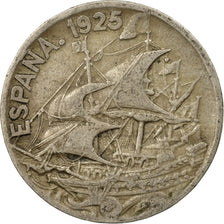 Coin, Spain, Alfonso XIII, 25 Centimos, 1925, Madrid, VF(20-25), Copper-nickel
