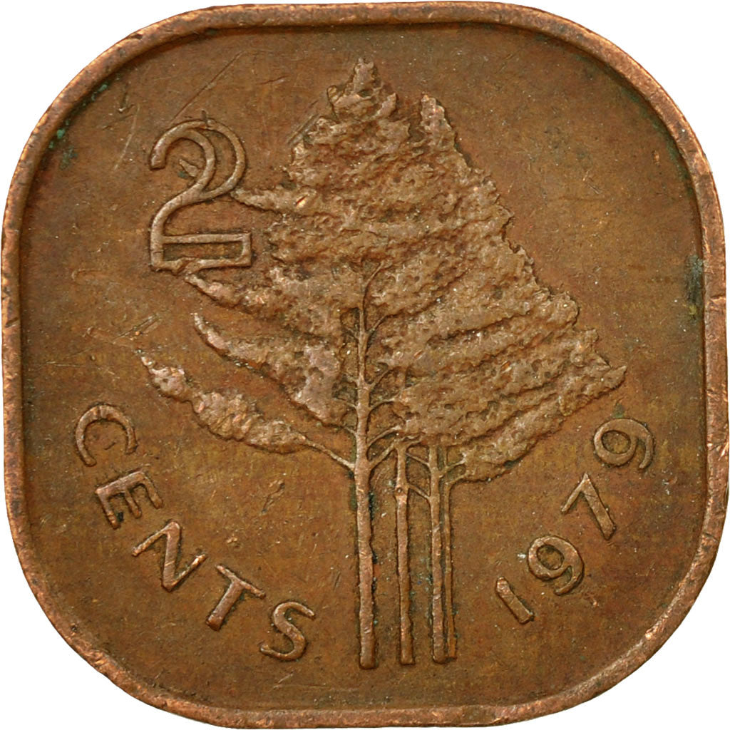 Coin, Swaziland, Sobhuza II, 2 Cents, 1979, British Royal Mint, VF(30-35)