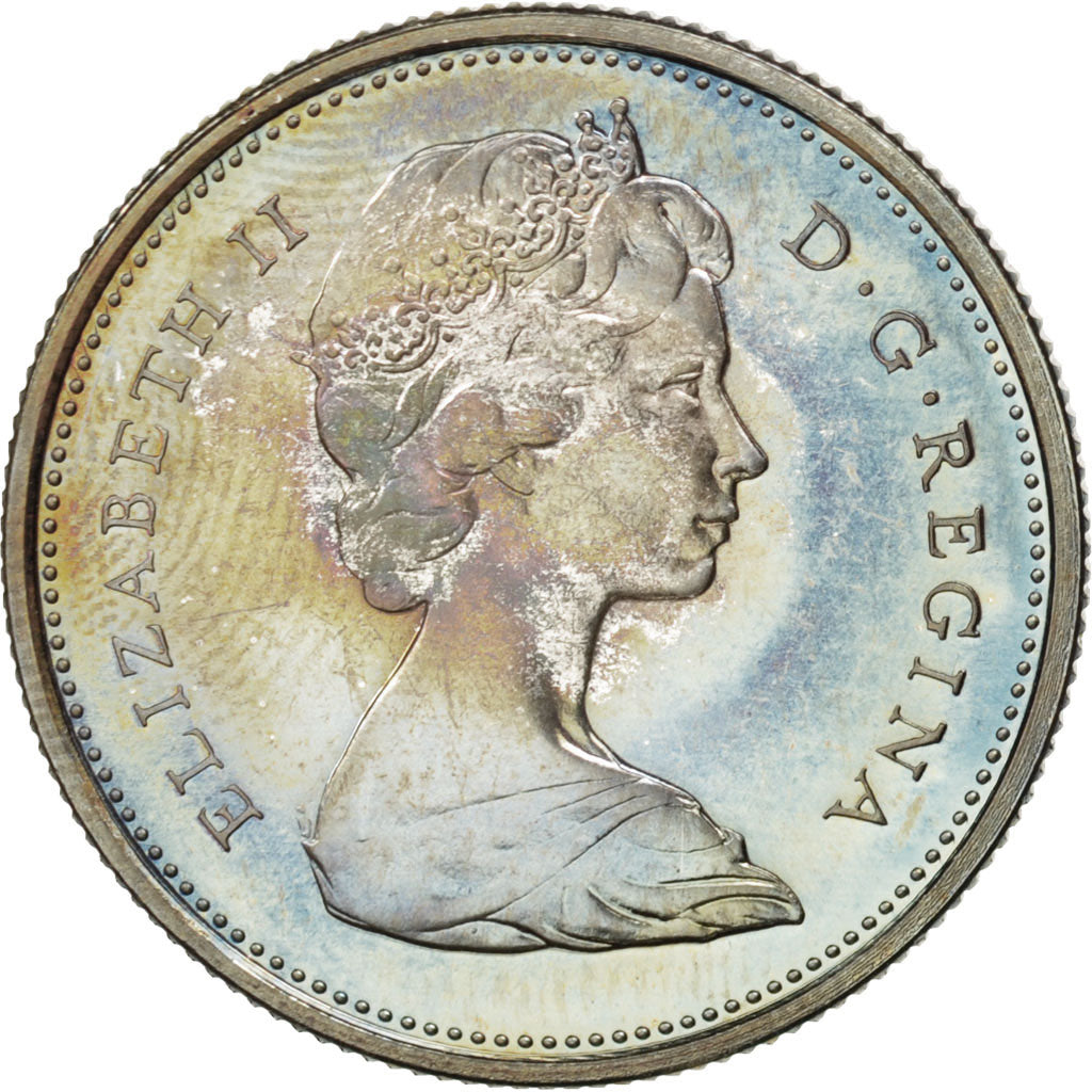 Coin, Canada, Elizabeth II, 25 Cents, 1967, Ottawa, MS(64), Silver, KM:68