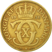 Coin, Denmark, Christian X, 2 Kroner, 1936, Copenhagen, EF(40-45)