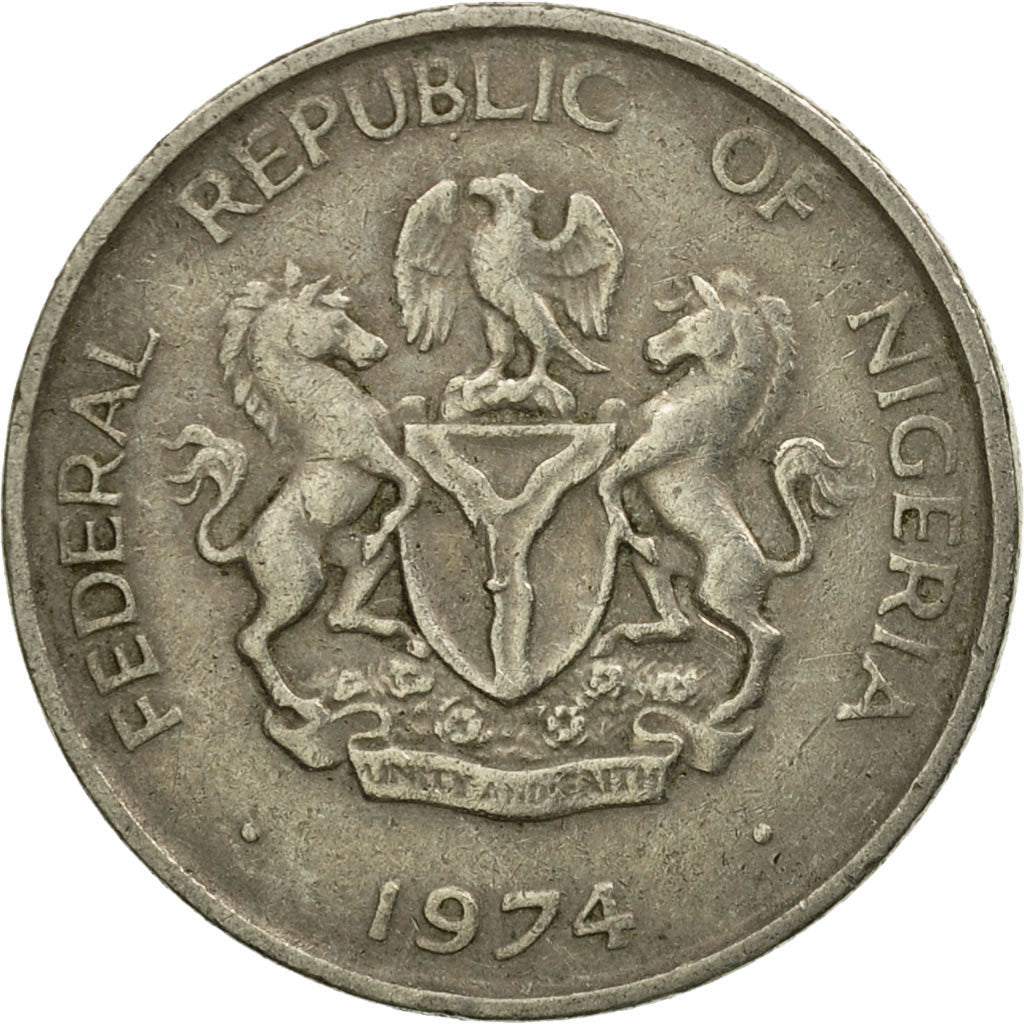 Monnaie, Nigéria, Elizabeth II, 5 Kobo, 1974, TB+, Copper-nickel, KM:9.1