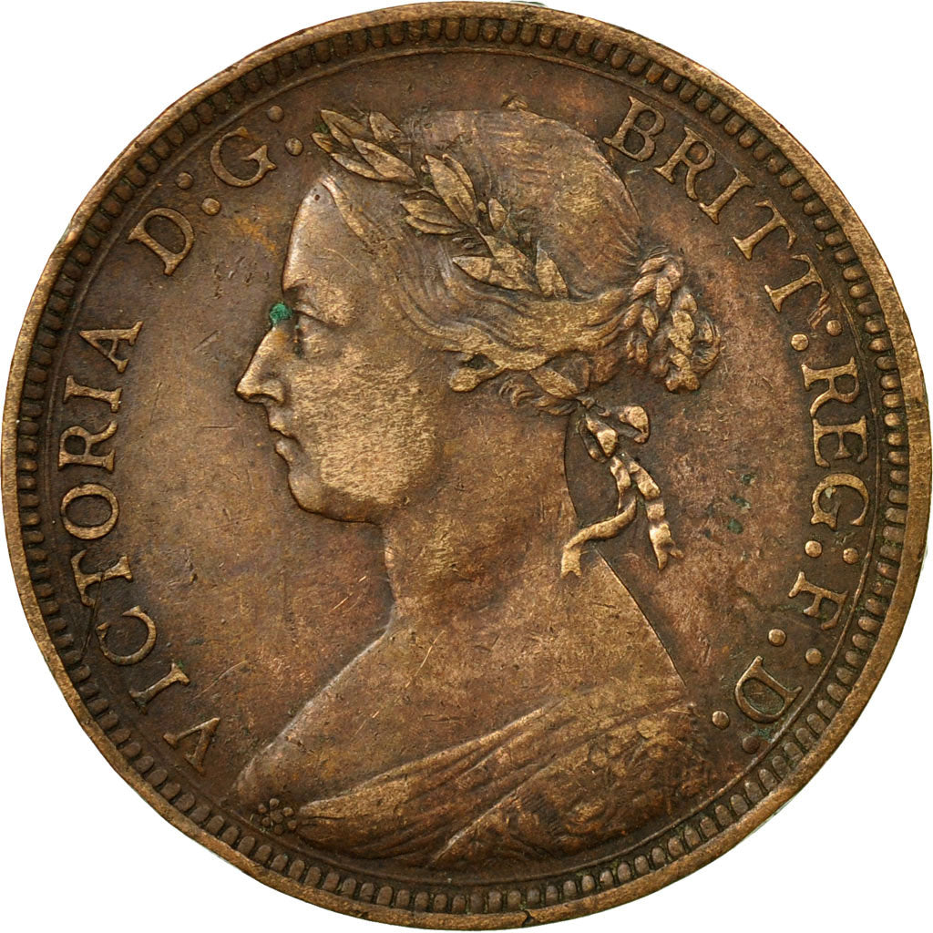 Coin, Great Britain, Victoria, 1/2 Penny, 1893, VF(30-35), Bronze, KM:754