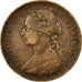 Coin, Great Britain, Victoria, 1/2 Penny, 1893, VF(30-35), Bronze, KM:754