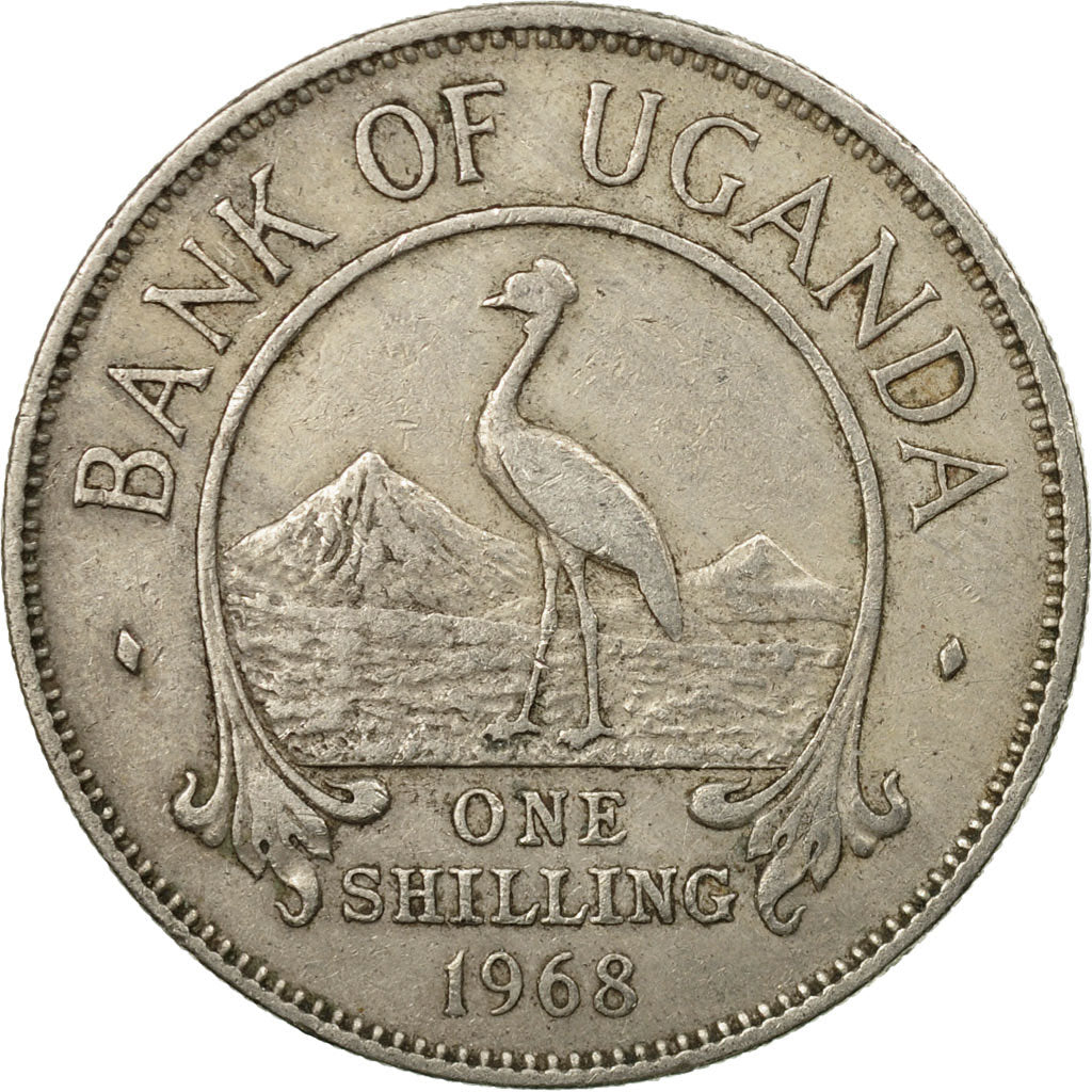 Coin, Uganda, Shilling, 1968, EF(40-45), Copper-nickel, KM:5