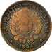 Coin, Argentina, 2 Centavos, 1894, VF(20-25), Bronze, KM:33