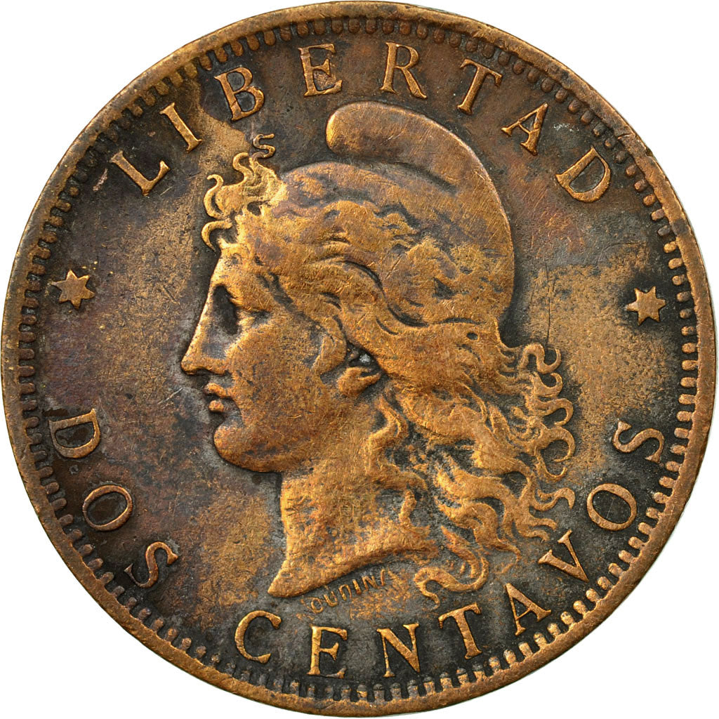 Coin, Argentina, 2 Centavos, 1894, VF(20-25), Bronze, KM:33