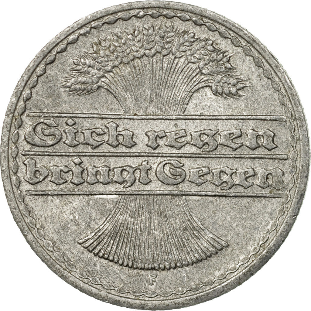 Monnaie, Allemagne, République de Weimar, 50 Pfennig, 1922, Stuttgart, TTB