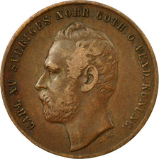 Coin, Sweden, Carl XV Adolf, 2 Öre, 1861, VF(30-35), Bronze, KM:706