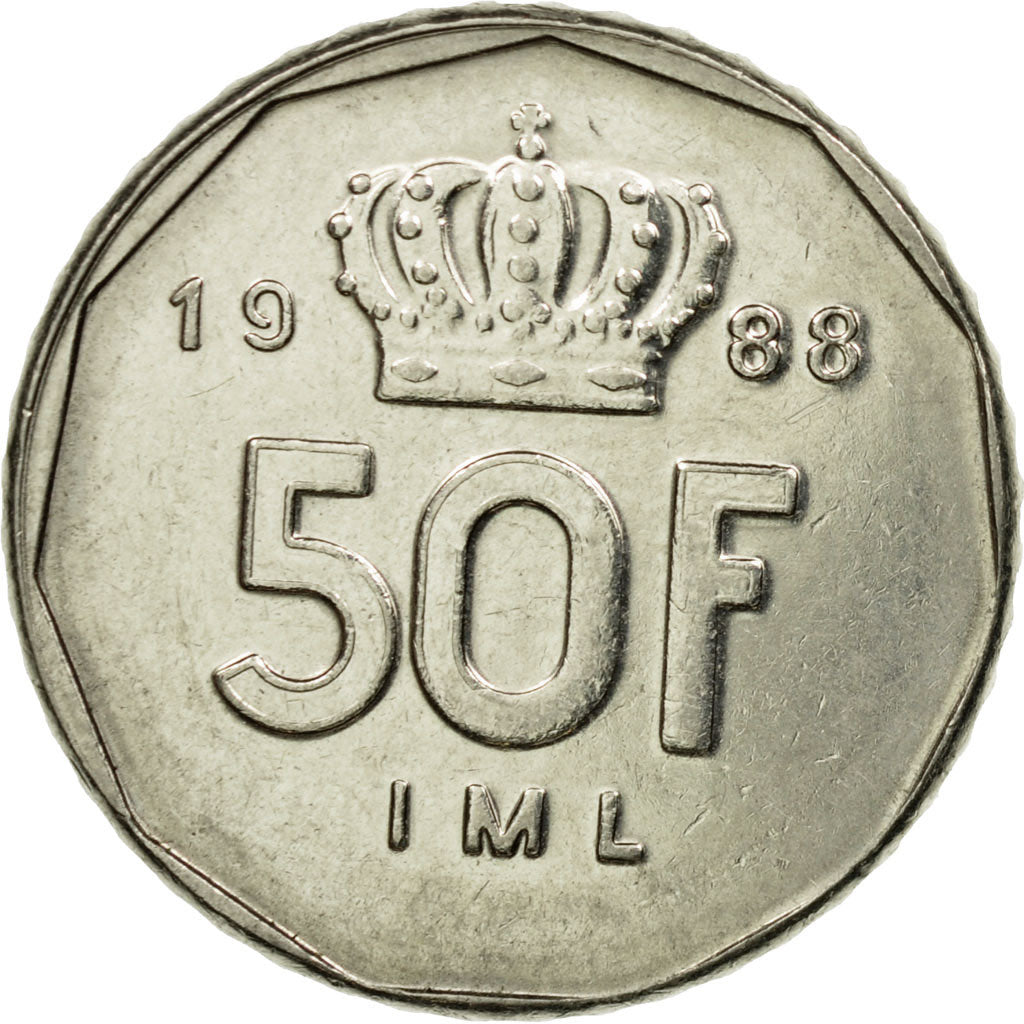 Monnaie, Luxembourg, Jean, 50 Francs, 1988, SUP, Nickel, KM:62