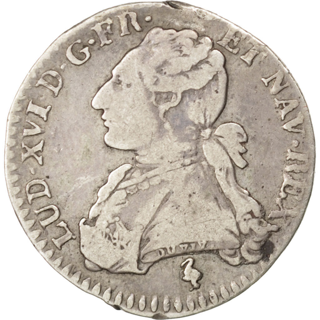 FRANCE, 1/10 Écu, 12 Sols, 1/10 ECU, 1783, Paris, KM #568.1, VF(30-35), Silver, 