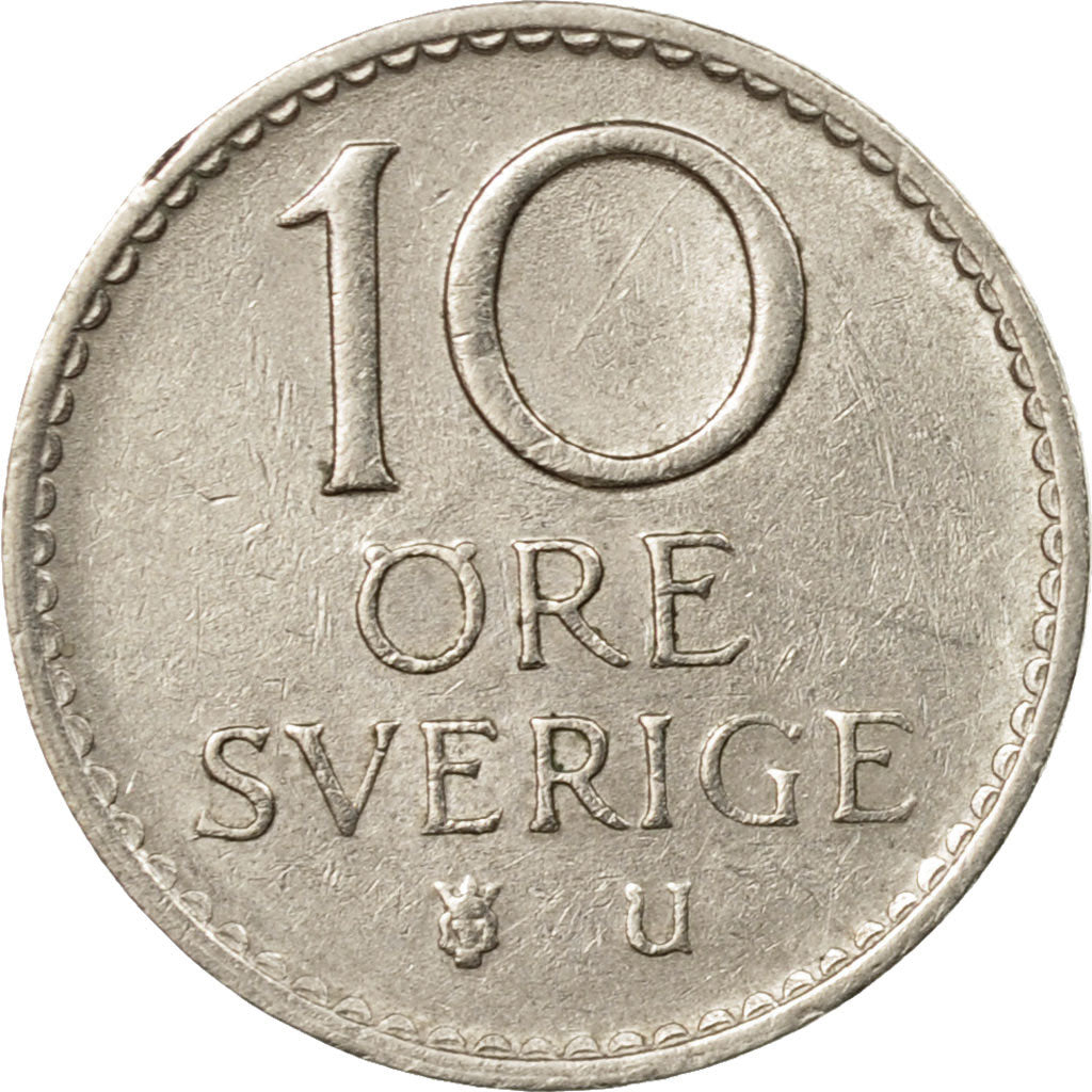 Coin, Sweden, Gustaf VI, 10 Öre, 1972, EF(40-45), Copper-nickel, KM:835