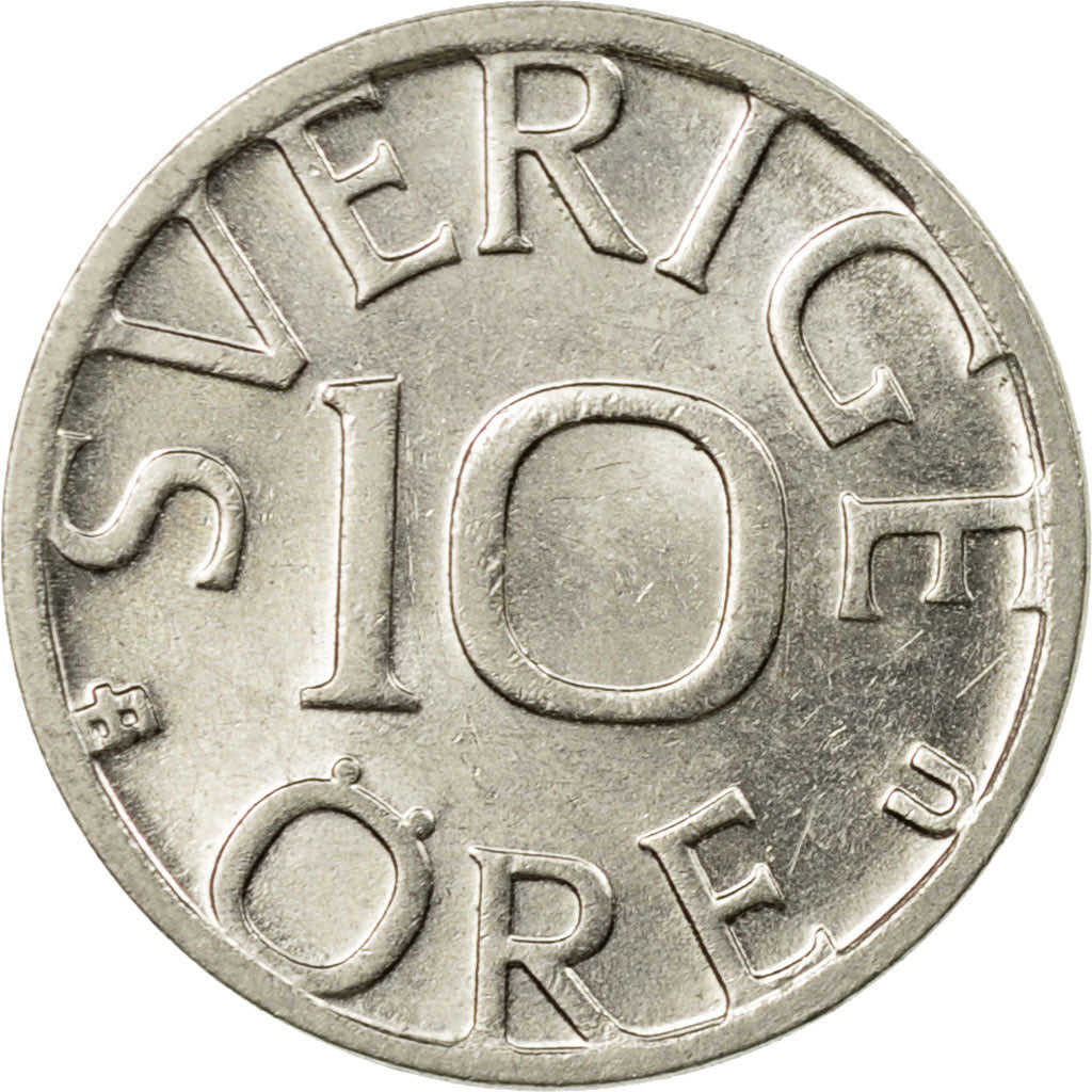 Münze, Schweden, Carl XVI Gustaf, 10 Öre, 1986, VZ, Copper-nickel, KM:850