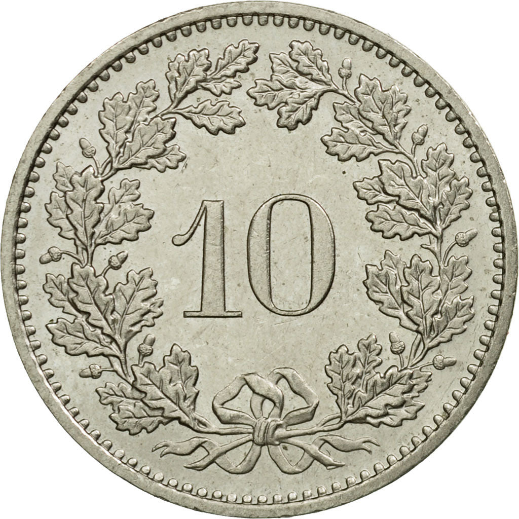 Coin, Switzerland, 10 Rappen, 1985, Bern, AU(55-58), Copper-nickel, KM:27