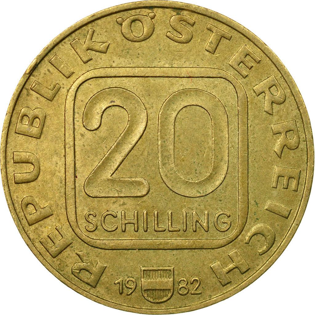 Coin, Austria, 20 Schilling, 1982, EF(40-45), Copper-Aluminum-Nickel, KM:2955.1