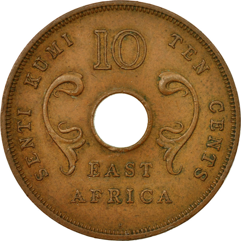 Coin, EAST AFRICA, 10 Cents, 1964, EF(40-45), Bronze, KM:40