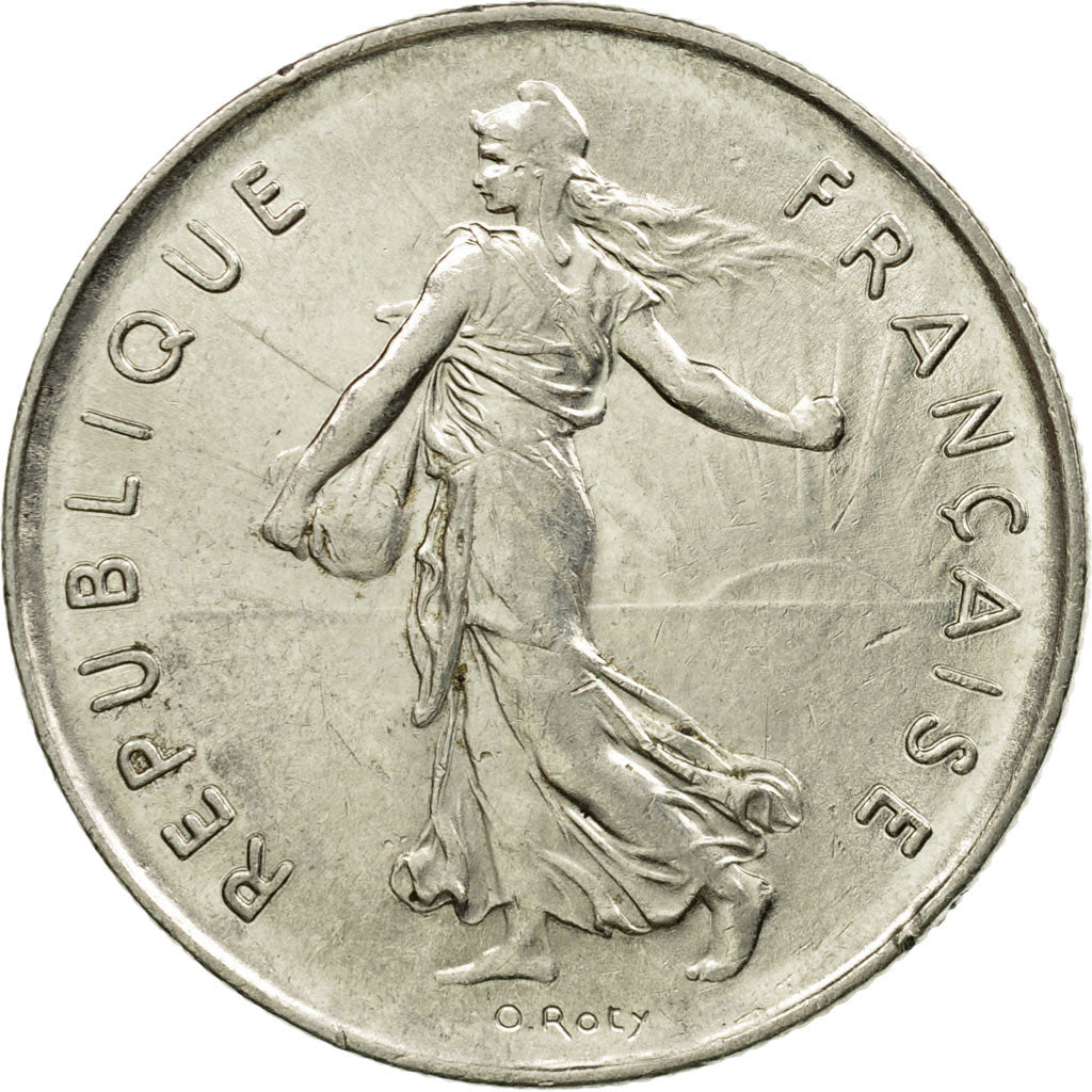 Coin, France, Semeuse, 5 Francs, 1977, Paris, AU(55-58), Nickel Clad