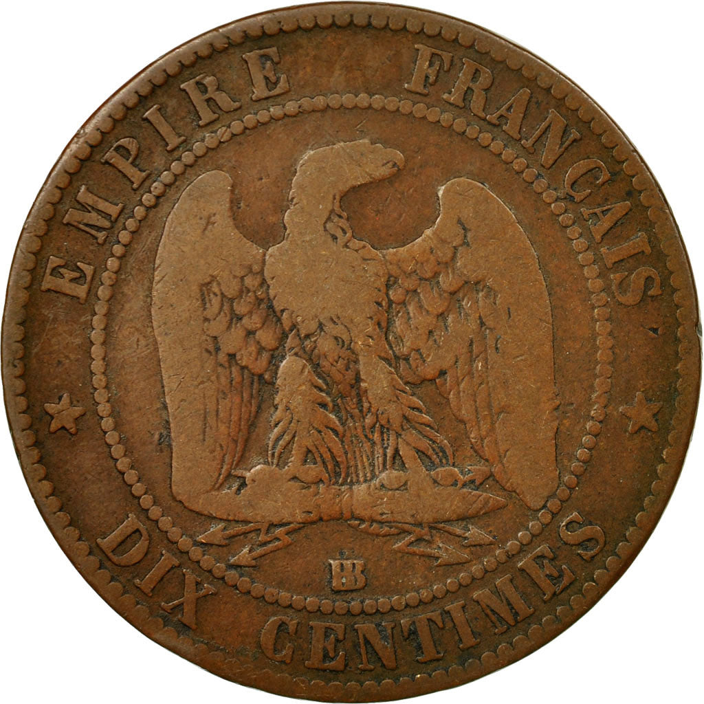 Monnaie, France, Napoleon III, Napoléon III, 10 Centimes, 1861, Strasbourg, TB