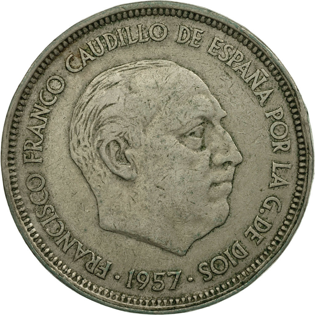 Moneta, Spagna, Caudillo and regent, 50 Pesetas, 1968, BB, Rame-nichel, KM:788