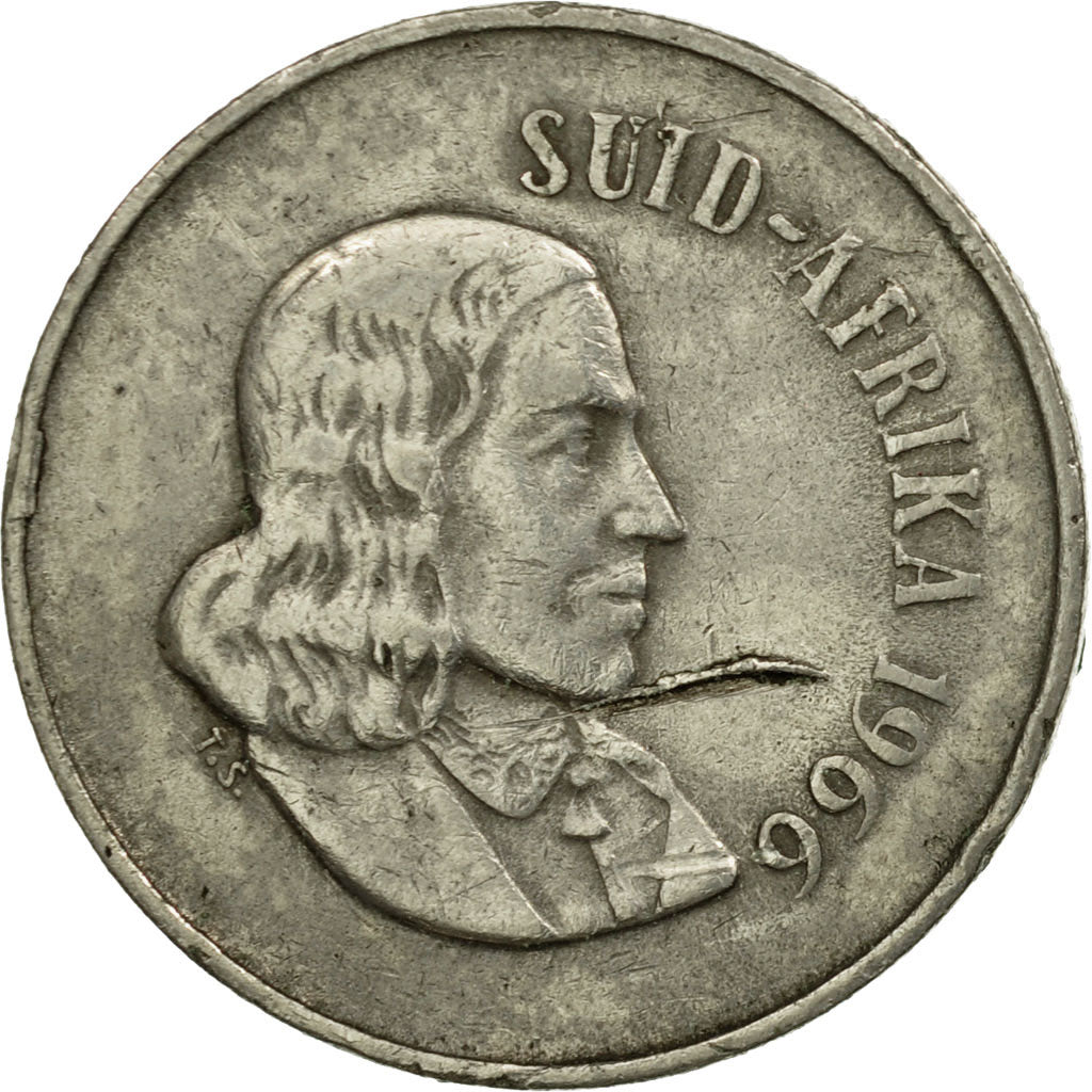 Coin, South Africa, 10 Cents, 1966, EF(40-45), Nickel, KM:68.2