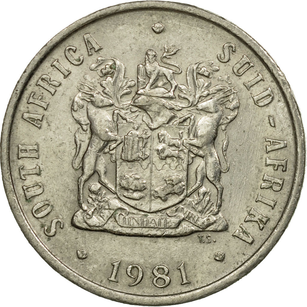 Monnaie, Afrique du Sud, 10 Cents, 1981, TTB, Nickel, KM:85