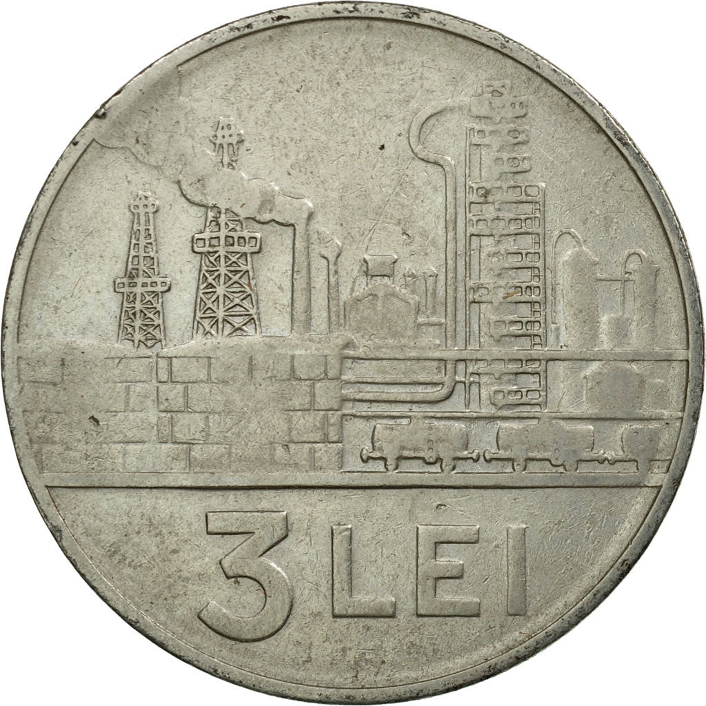 Münze, Rumänien, 3 Lei, 1963, SS, Nickel Clad Steel, KM:91