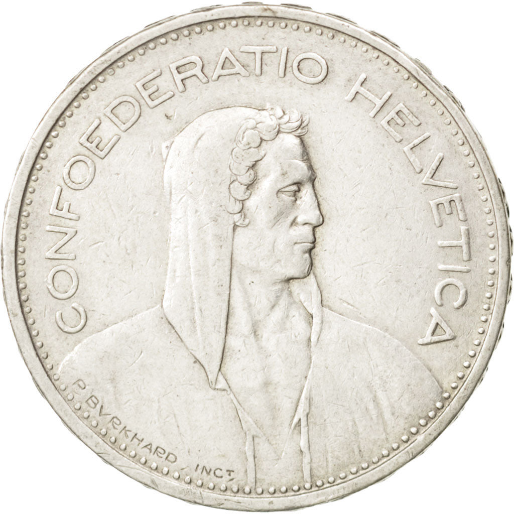 SWITZERLAND, 5 Francs, 1932, Bern, KM #40, EF(40-45), Silver, 31.45, 14.98