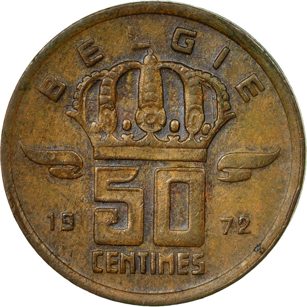 Coin, Belgium, Baudouin I, 50 Centimes, 1972, EF(40-45), Bronze, KM:149.1