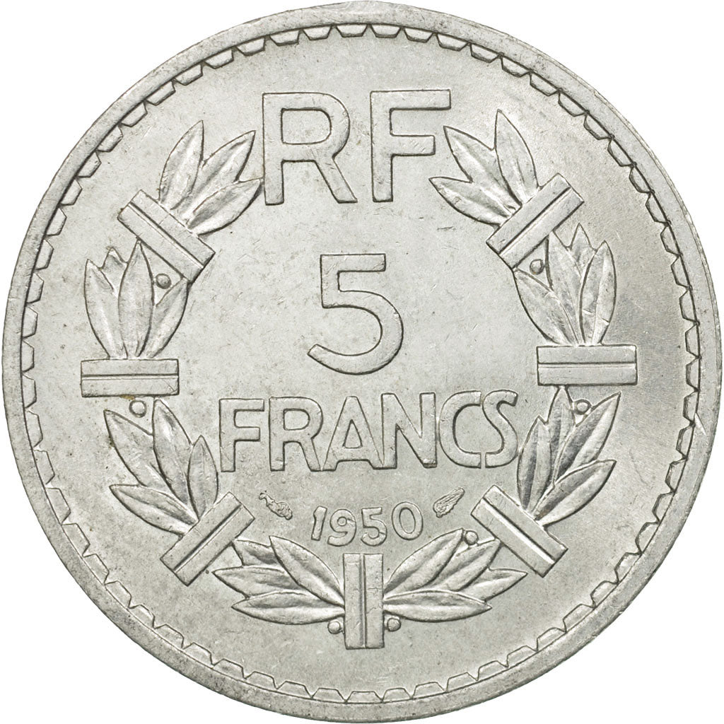 Münze, Frankreich, Lavrillier, 5 Francs, 1950, Paris, VZ, Aluminium, KM:888b.1