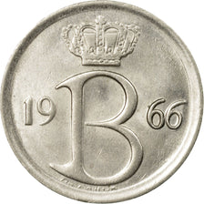 Coin, Belgium, 25 Centimes, 1966, Brussels, AU(55-58), Copper-nickel, KM:154.1