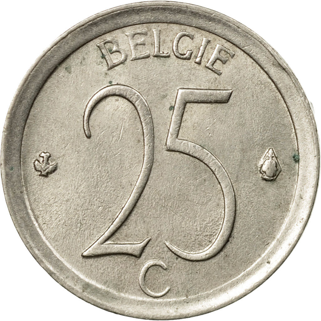 Coin, Belgium, 25 Centimes, 1973, Brussels, AU(55-58), Copper-nickel, KM:154.1