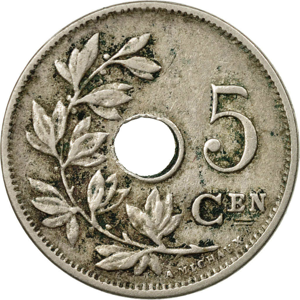 Coin, Belgium, 5 Centimes, 1914, EF(40-45), Copper-nickel, KM:67