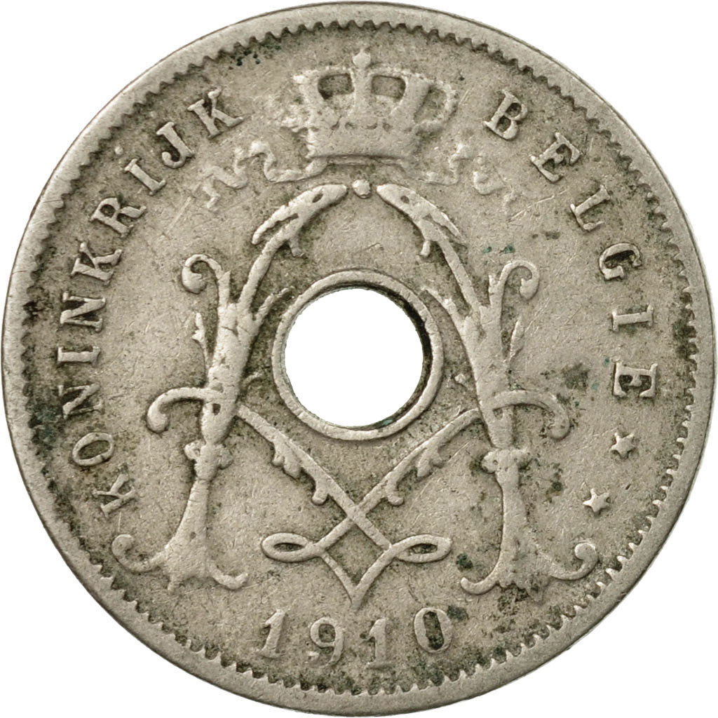 Coin, Belgium, 5 Centimes, 1910, EF(40-45), Copper-nickel, KM:67