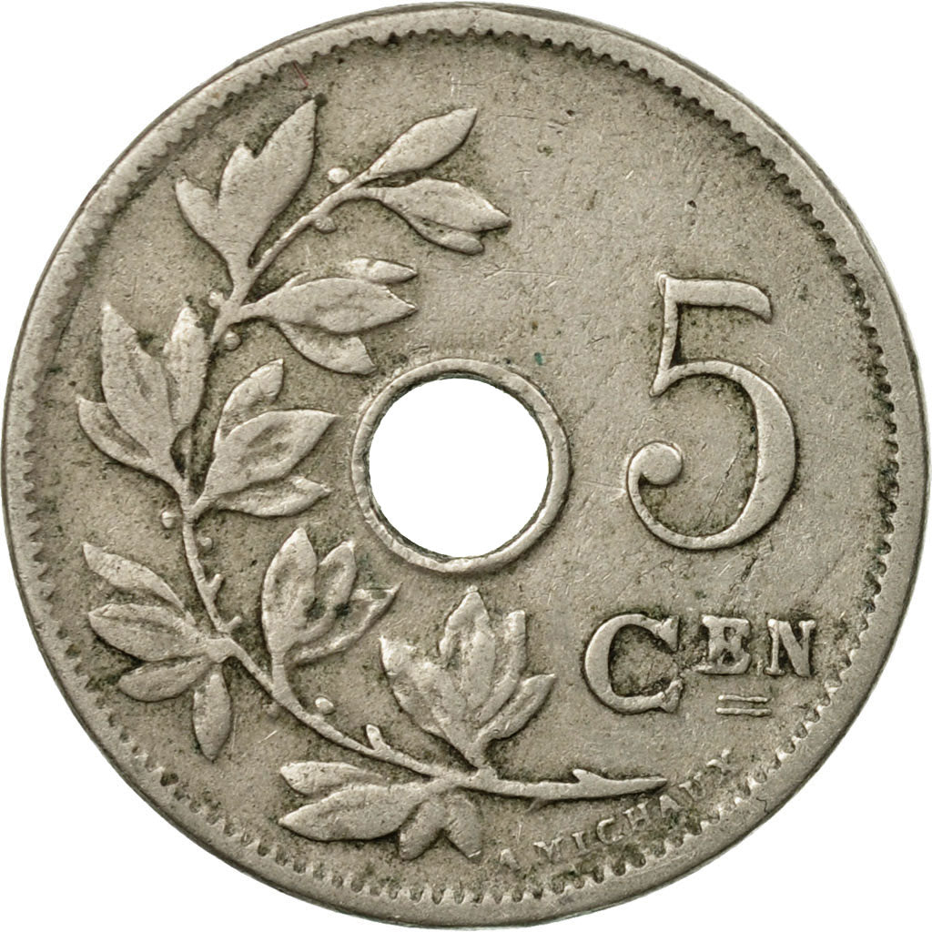 Coin, Belgium, 5 Centimes, 1910, EF(40-45), Copper-nickel, KM:67
