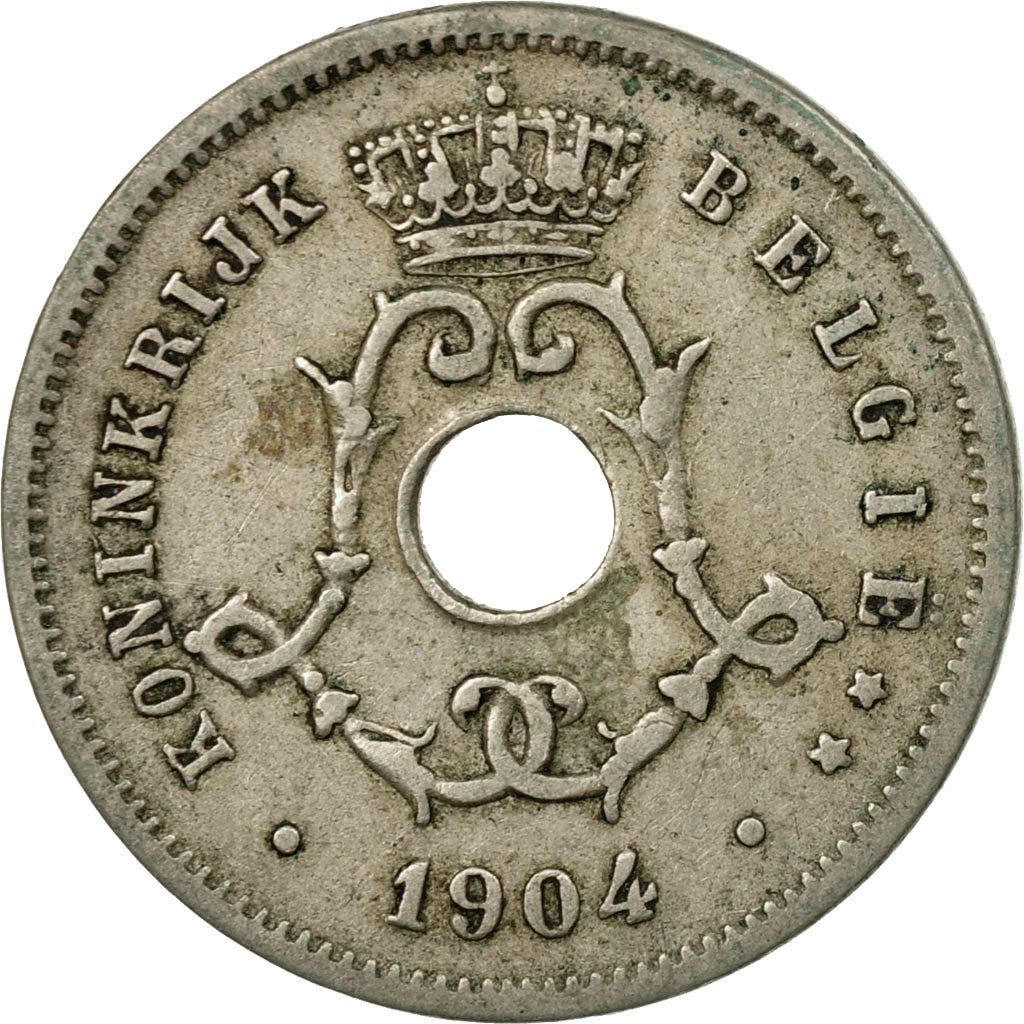 Moneda, Bélgica, 5 Centimes, 1904, MBC, Cobre - níquel, KM:55