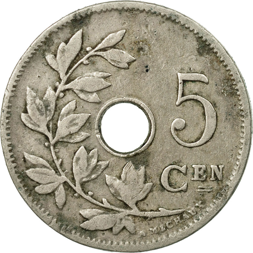 Coin, Belgium, 5 Centimes, 1902, VF(30-35), Copper-nickel, KM:47