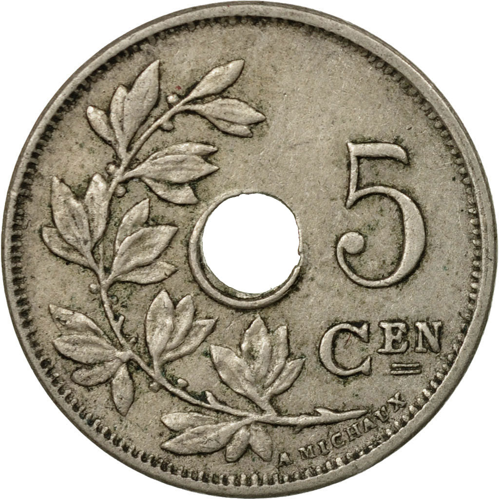 Coin, Belgium, 5 Centimes, 1921, EF(40-45), Copper-nickel, KM:67
