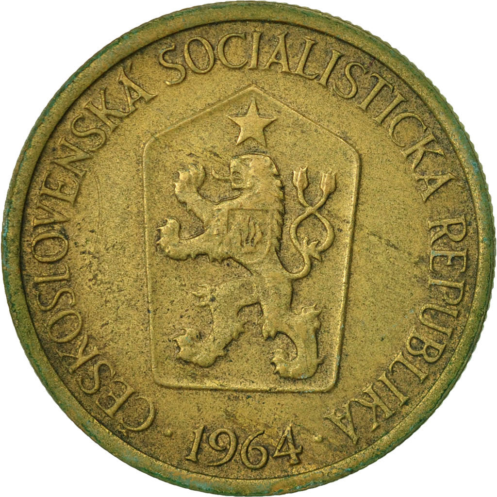 Coin, Czechoslovakia, Koruna, 1964, EF(40-45), Aluminum-Bronze, KM:50