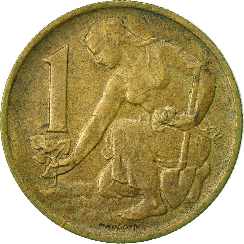 Moneta, Cecoslovacchia, Koruna, 1980, BB, Alluminio-bronzo, KM:50