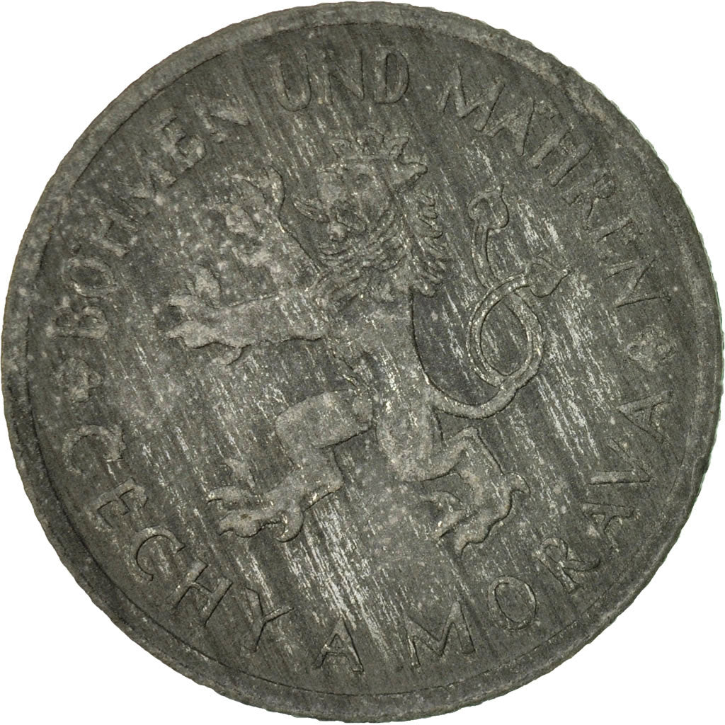 Monnaie, BOHEMIA & MORAVIA, Koruna, 1943, TB+, Zinc, KM:4