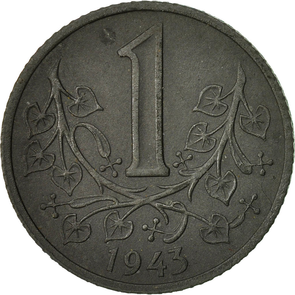 Monnaie, BOHEMIA & MORAVIA, Koruna, 1943, TB+, Zinc, KM:4